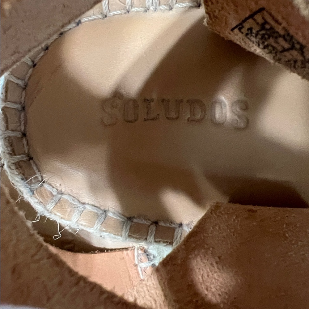 Soludos Olympia Tan Leather Platform Espadrille Sandals Size 10 EUC - Picture 4 of 16
